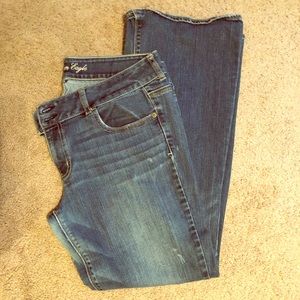 AE artist fit double button Jeans